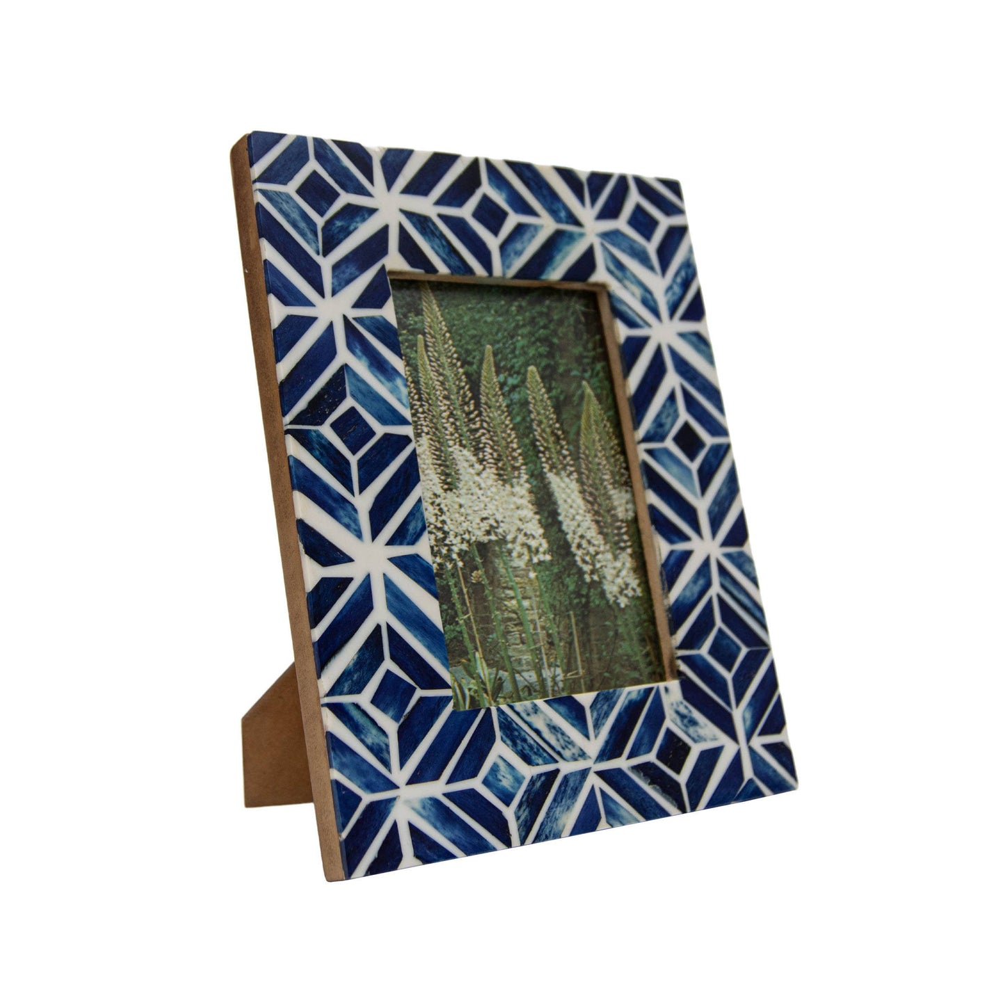 Celestina 4x6 Photo Deep Blue Resin Mosaic Picture Frame