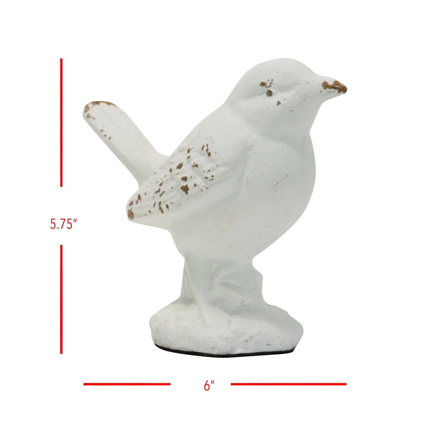 Flora White Vintage Antique Metal Bird Figurine