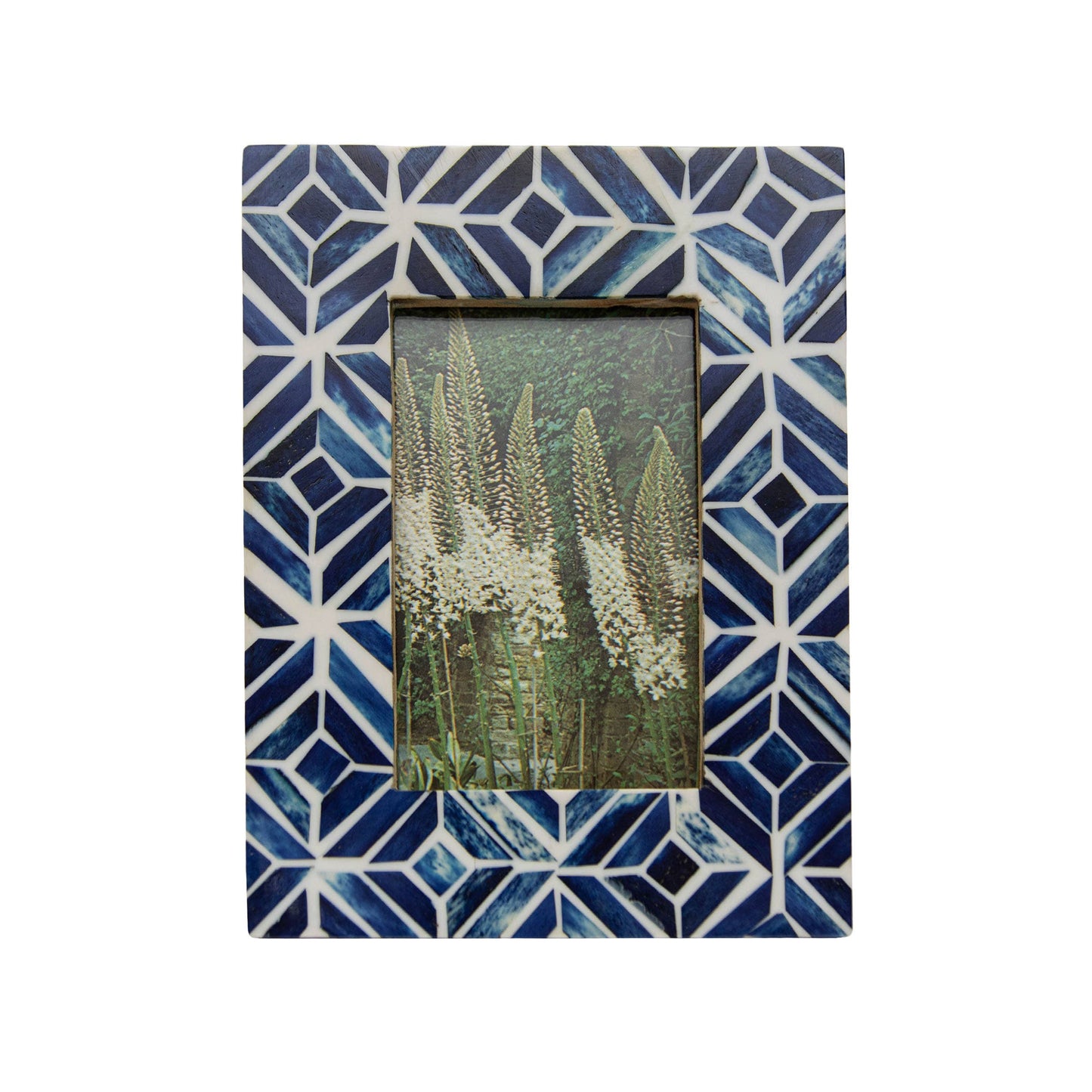 Celestina 4x6 Photo Deep Blue Resin Mosaic Picture Frame
