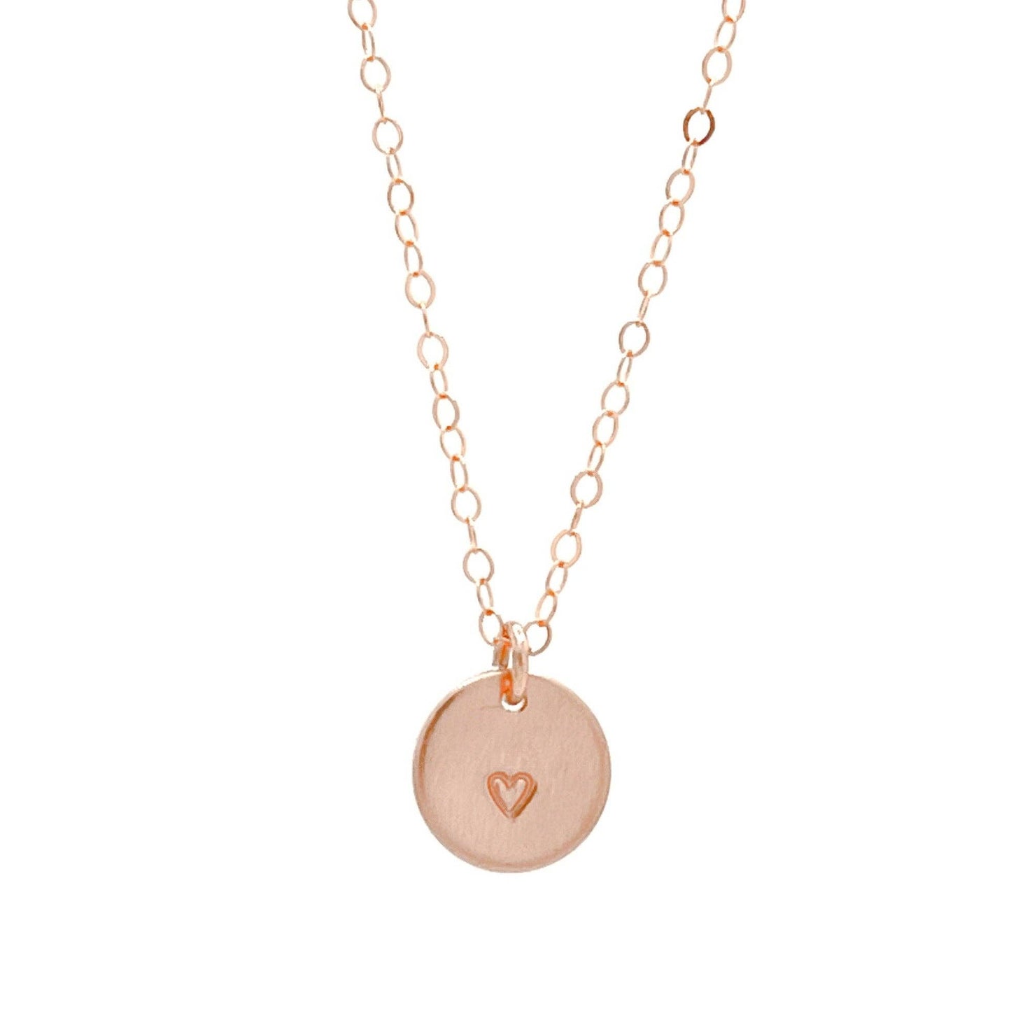 Heart Disc Necklace - Waterproof, Handmade, Hypoallergenic