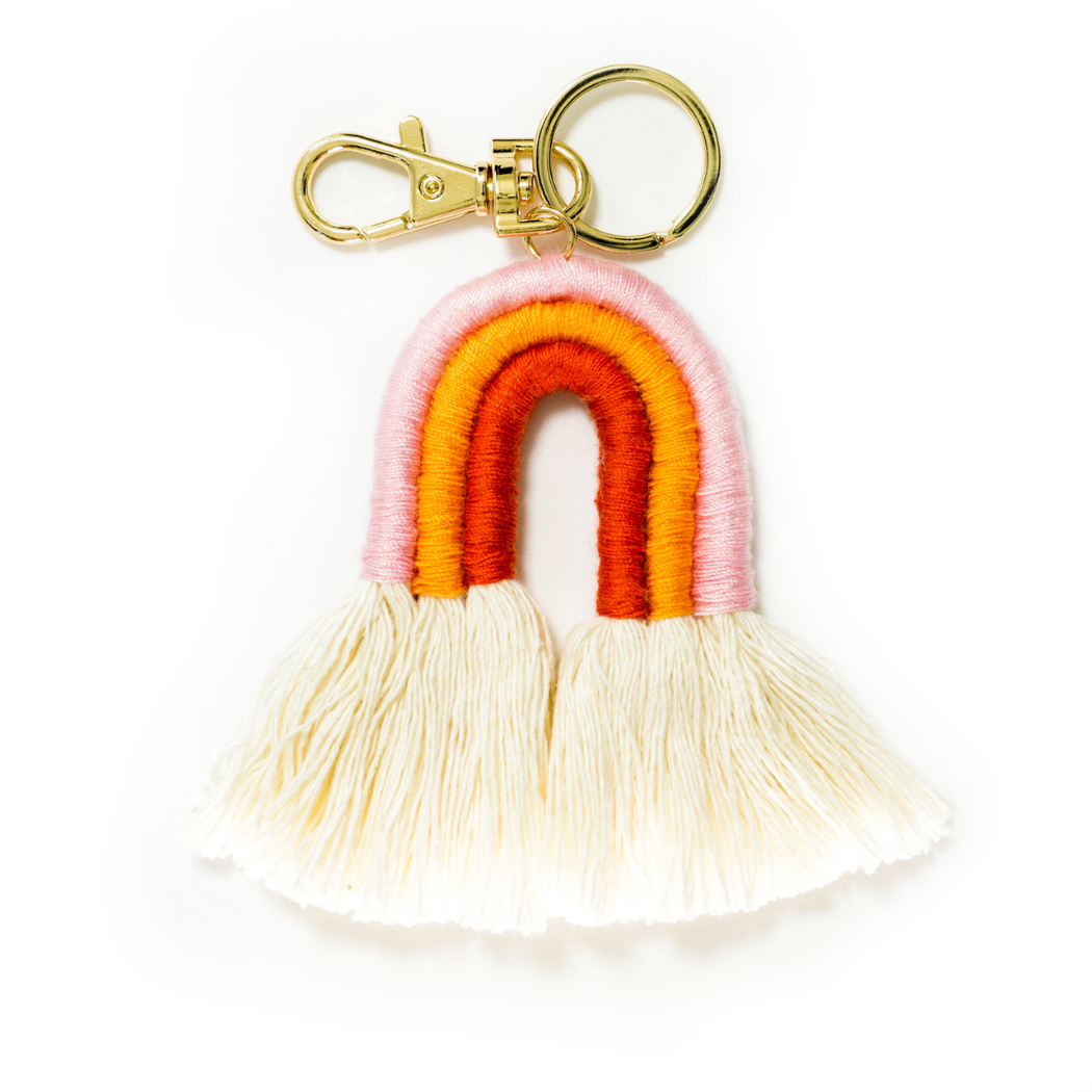 Ozzie Rainbow Tassel Keychain Backpack Accessory