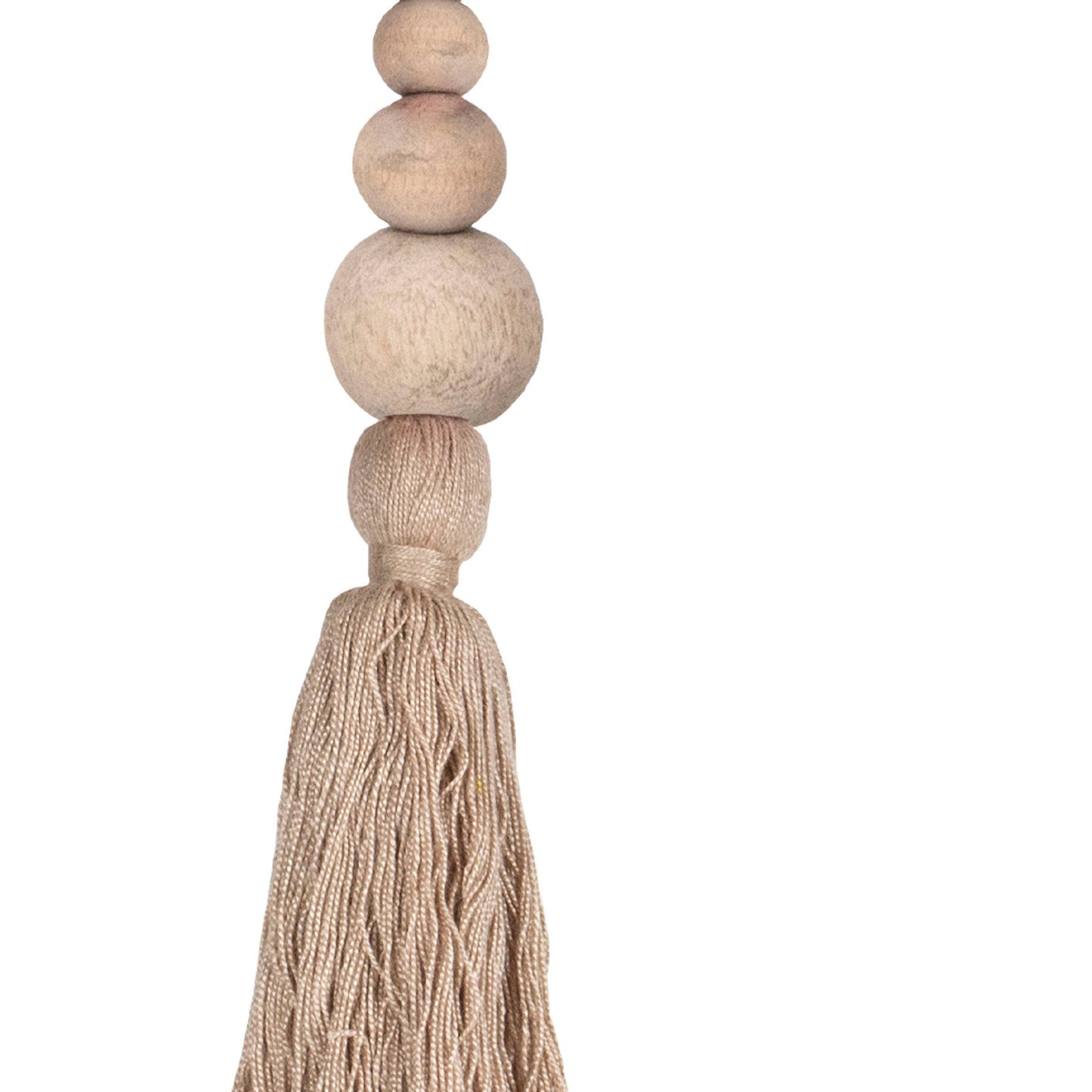 Hazel Natural Wood & Cotton Hanging Accent India Handicrafts