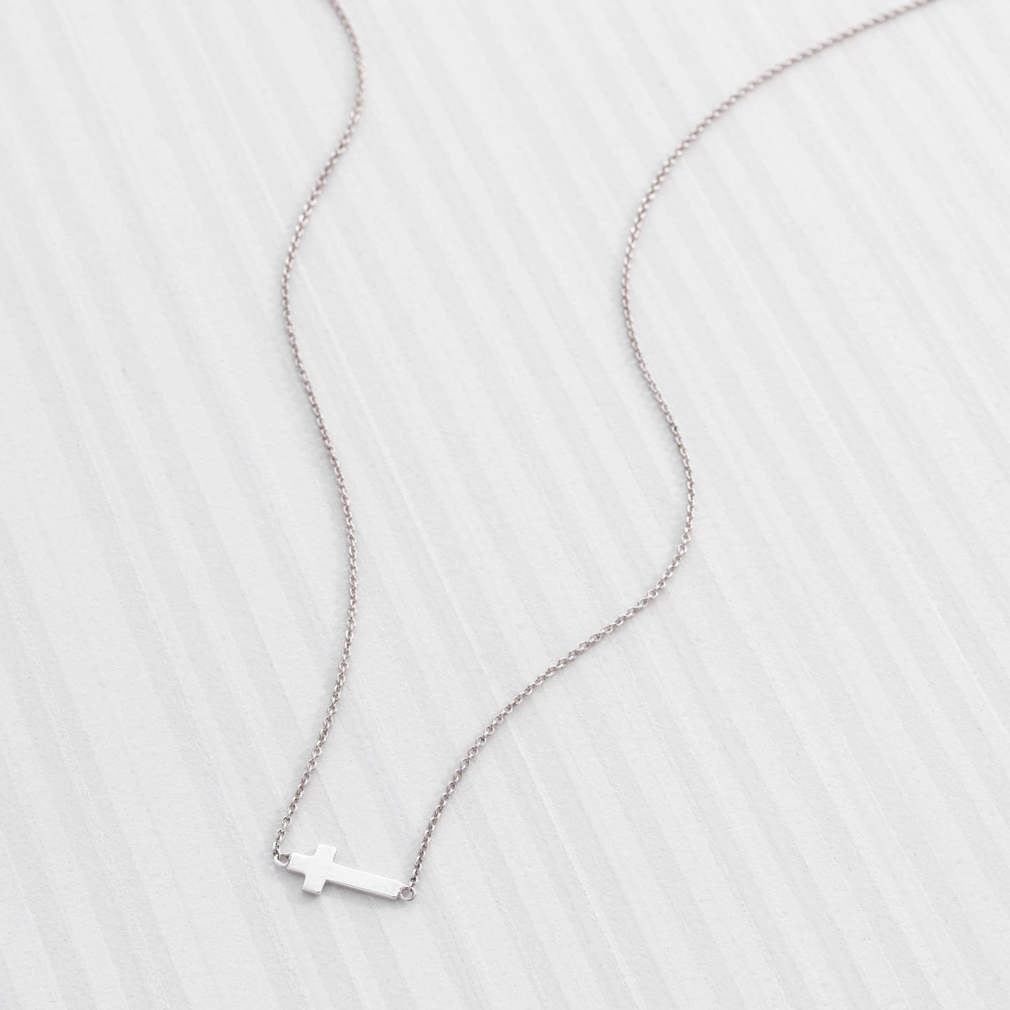 Silpada 'Simplex Cross' Horizontal Cross Necklace in Sterling Silver & Gold