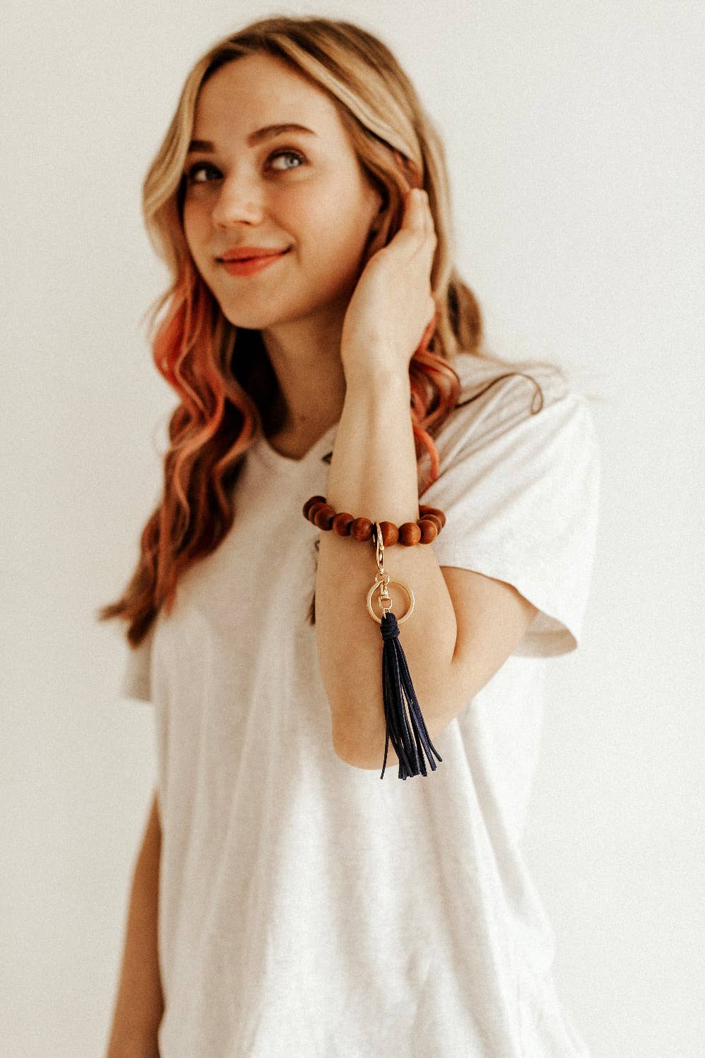Ivy Wooden Keychain Bracelet