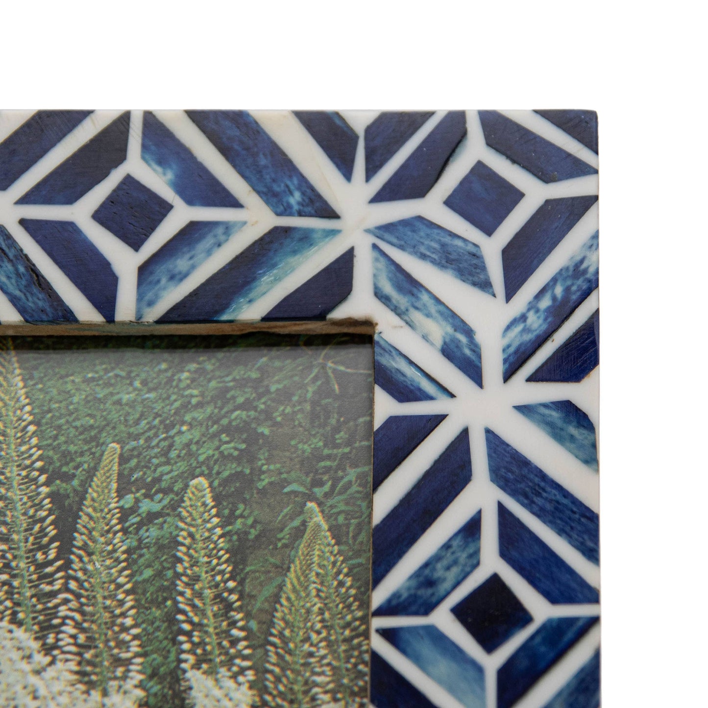 Celestina 4x6 Photo Deep Blue Resin Mosaic Picture Frame