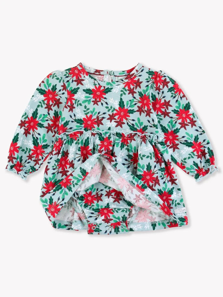 Seasons Greetings Knit Long Sleeve Skirted Romper