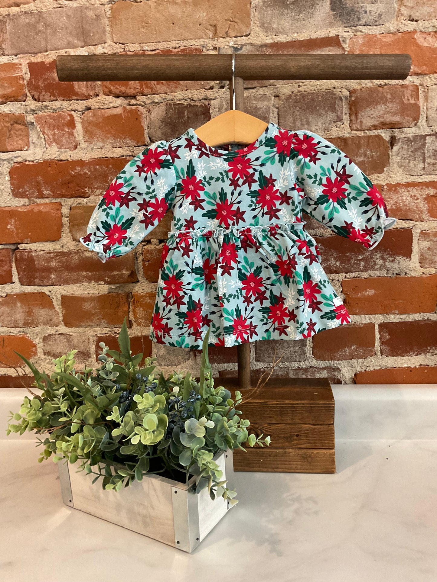 Seasons Greetings Knit Long Sleeve Twirl Dress