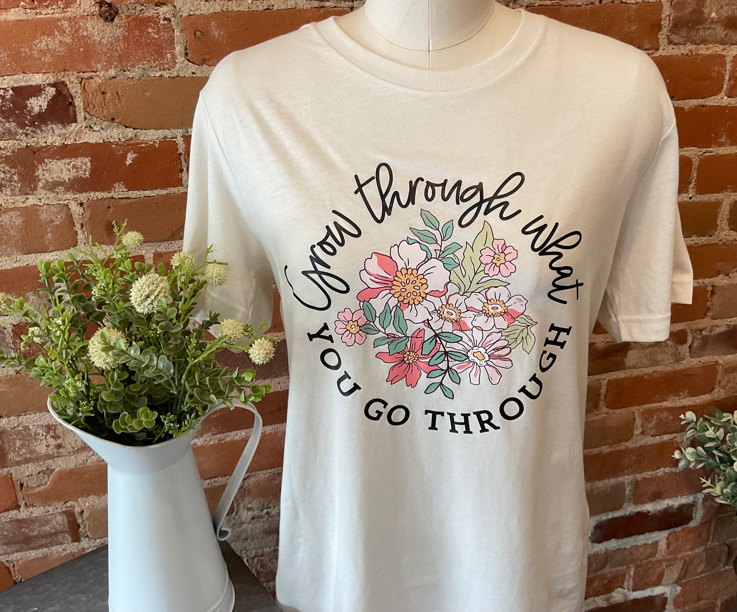 Grow Through What You Go Through Adult Short Sleeve Tee