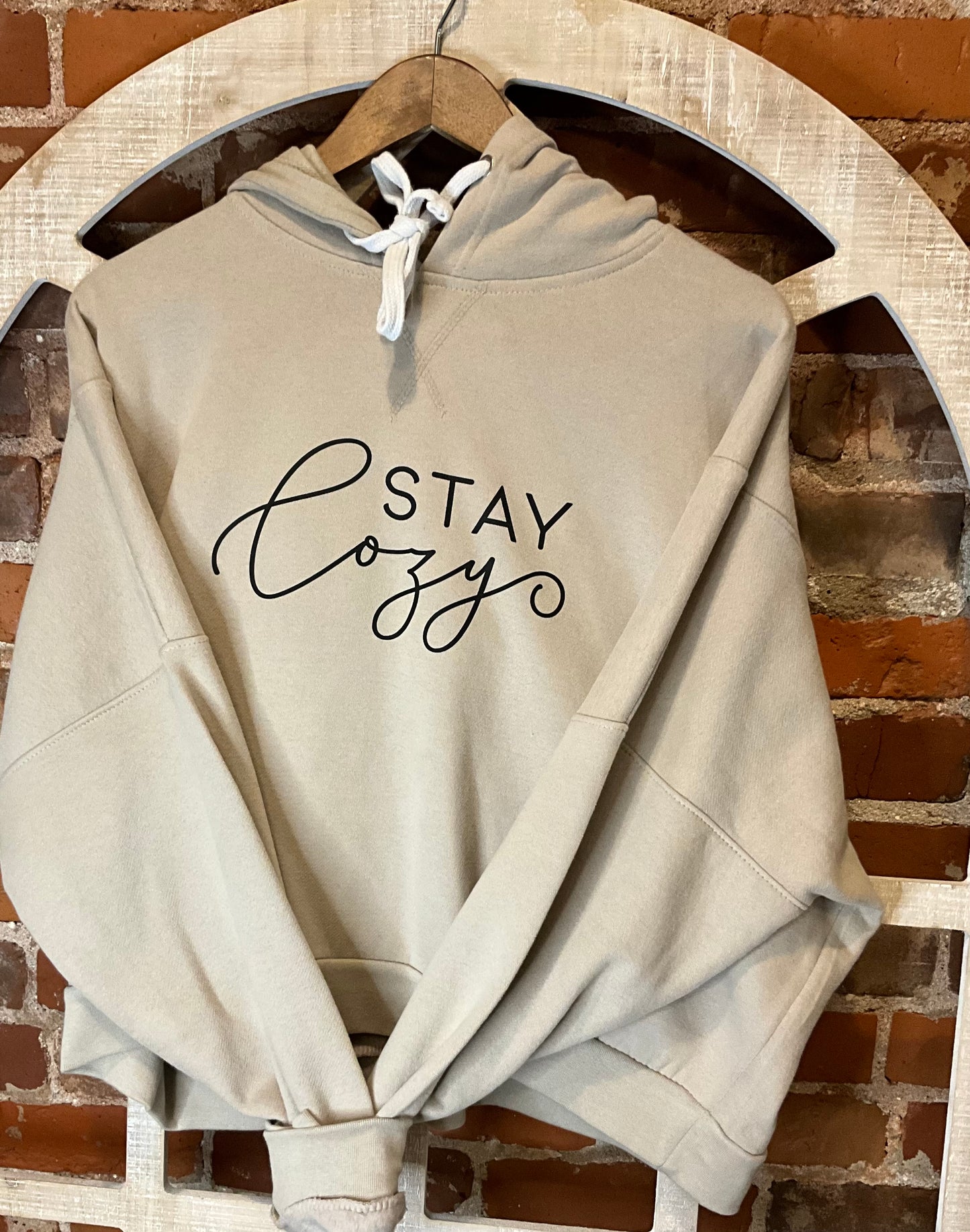 Stay Cozy Adult Cropped Hooded Sweatshirt