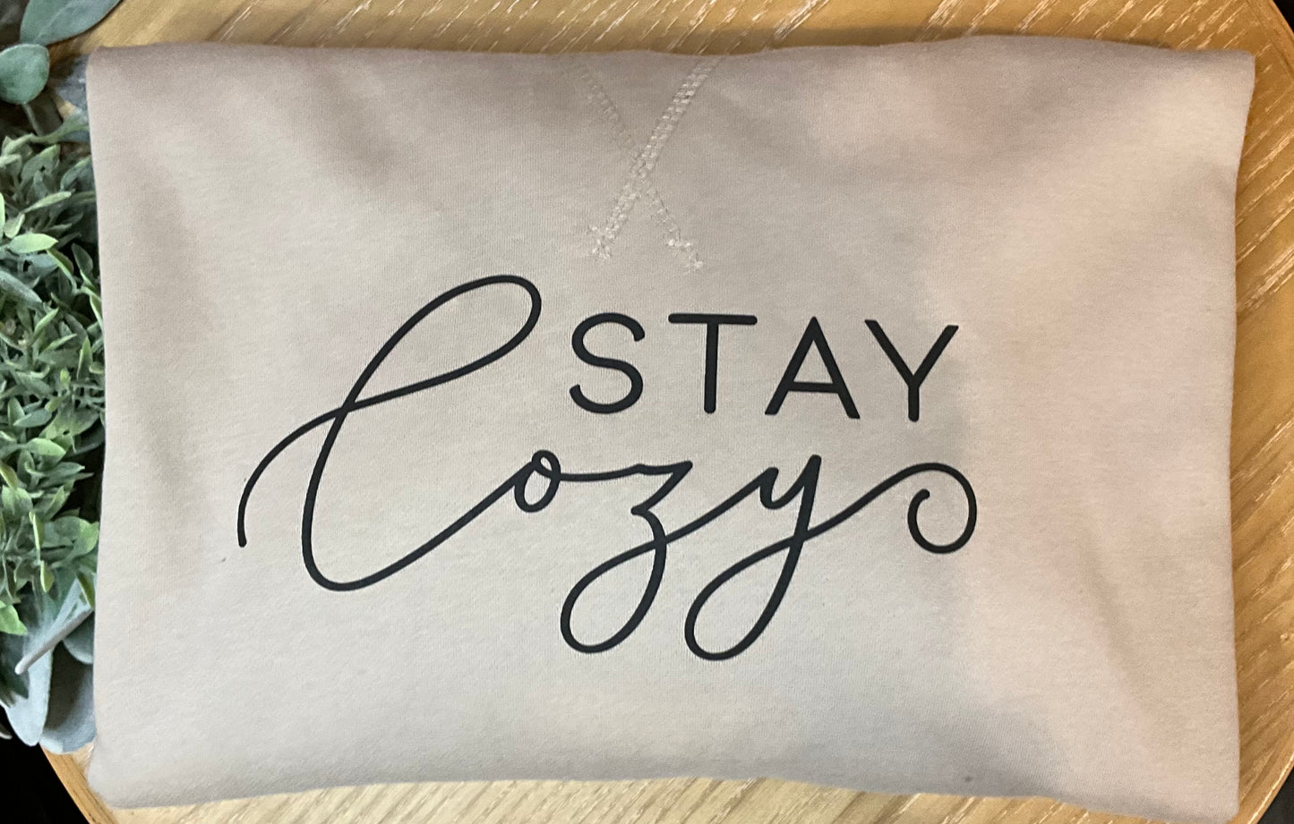 Stay Cozy Adult Cropped Hooded Sweatshirt