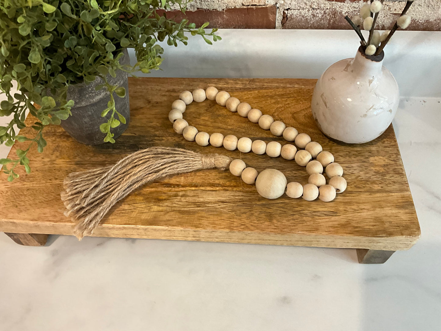 Wood Bead Tassel