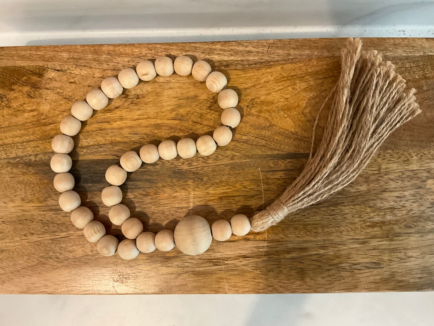 Wood Bead Tassel