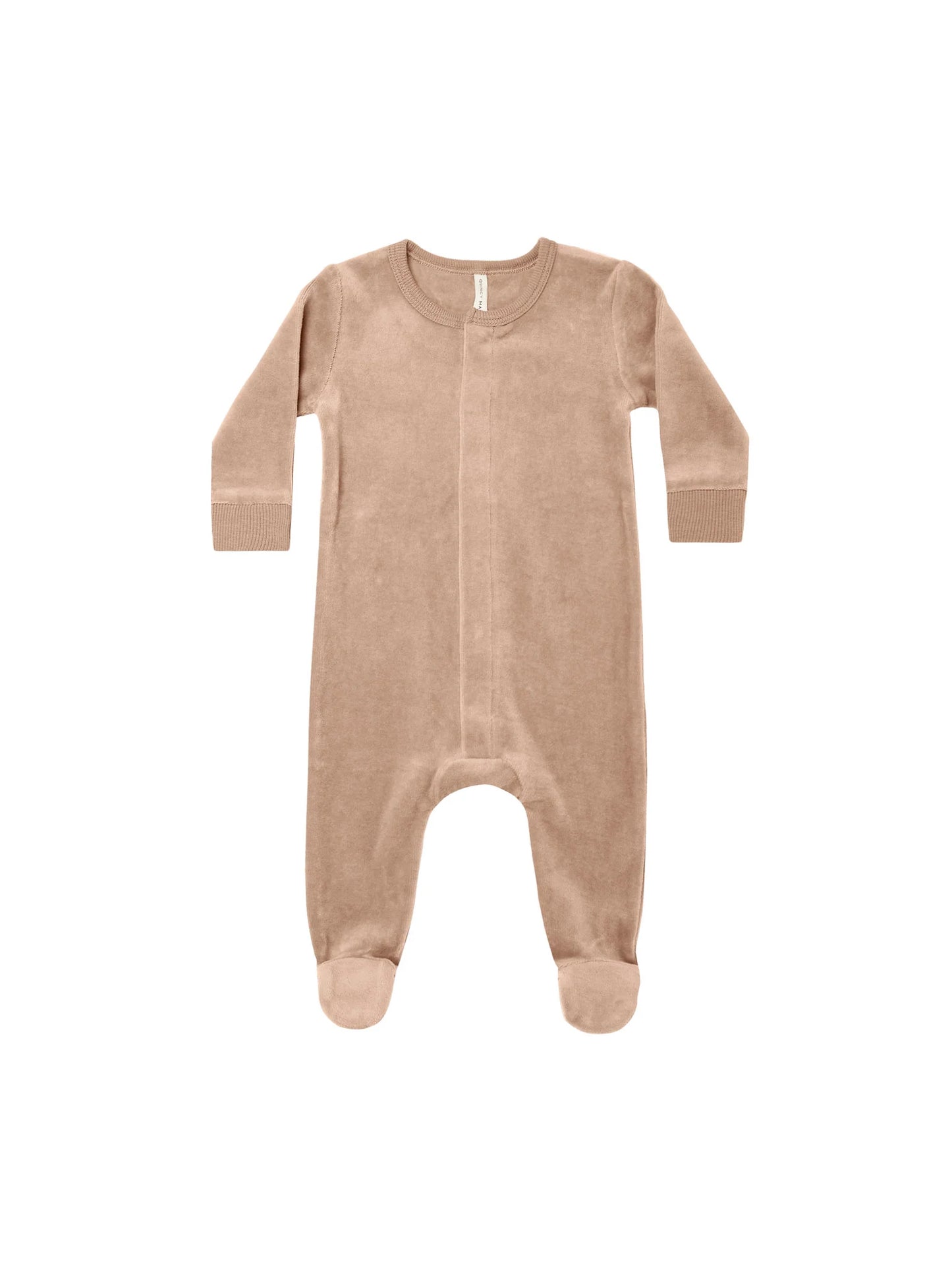 Quincy Mae Blush Velour Footie