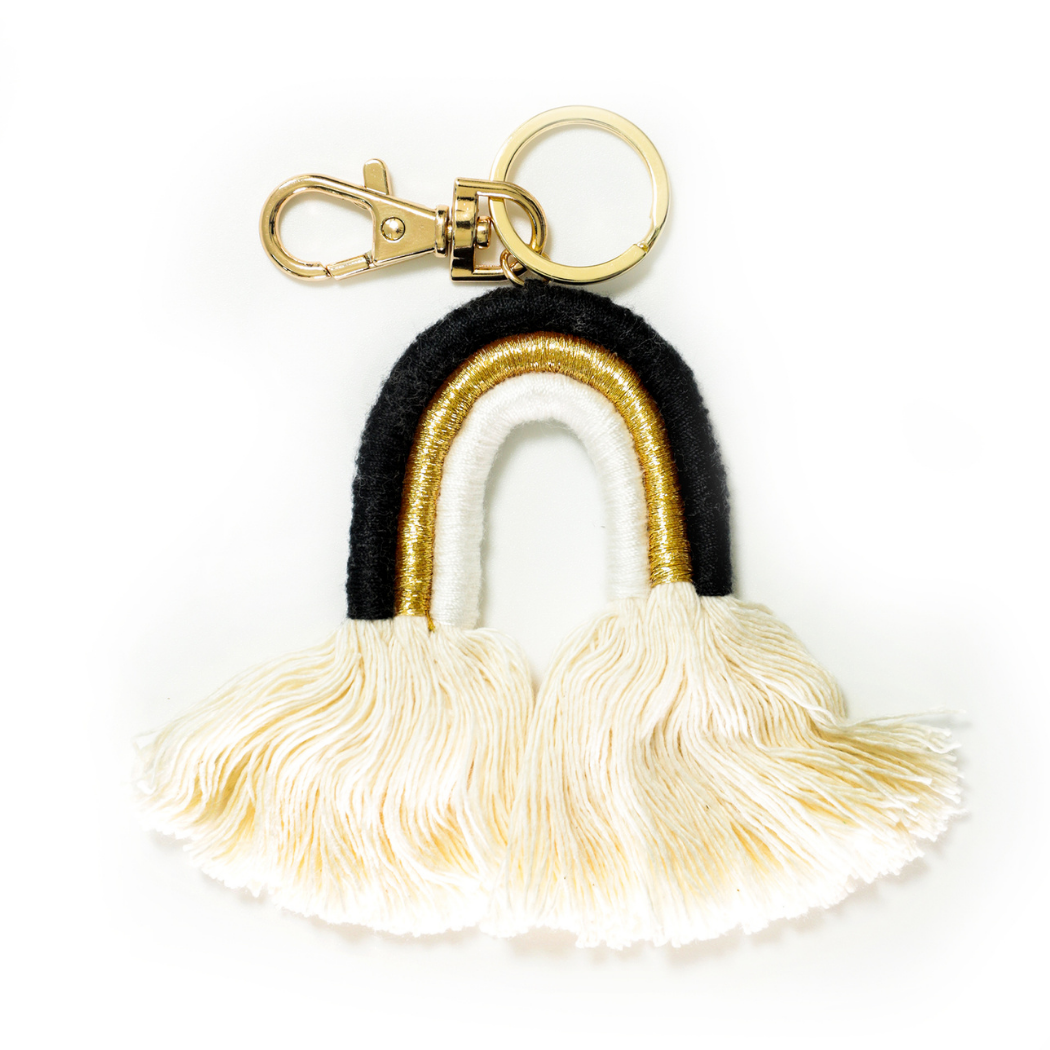 Ozzie Rainbow Tassel Keychain Backpack Accessory