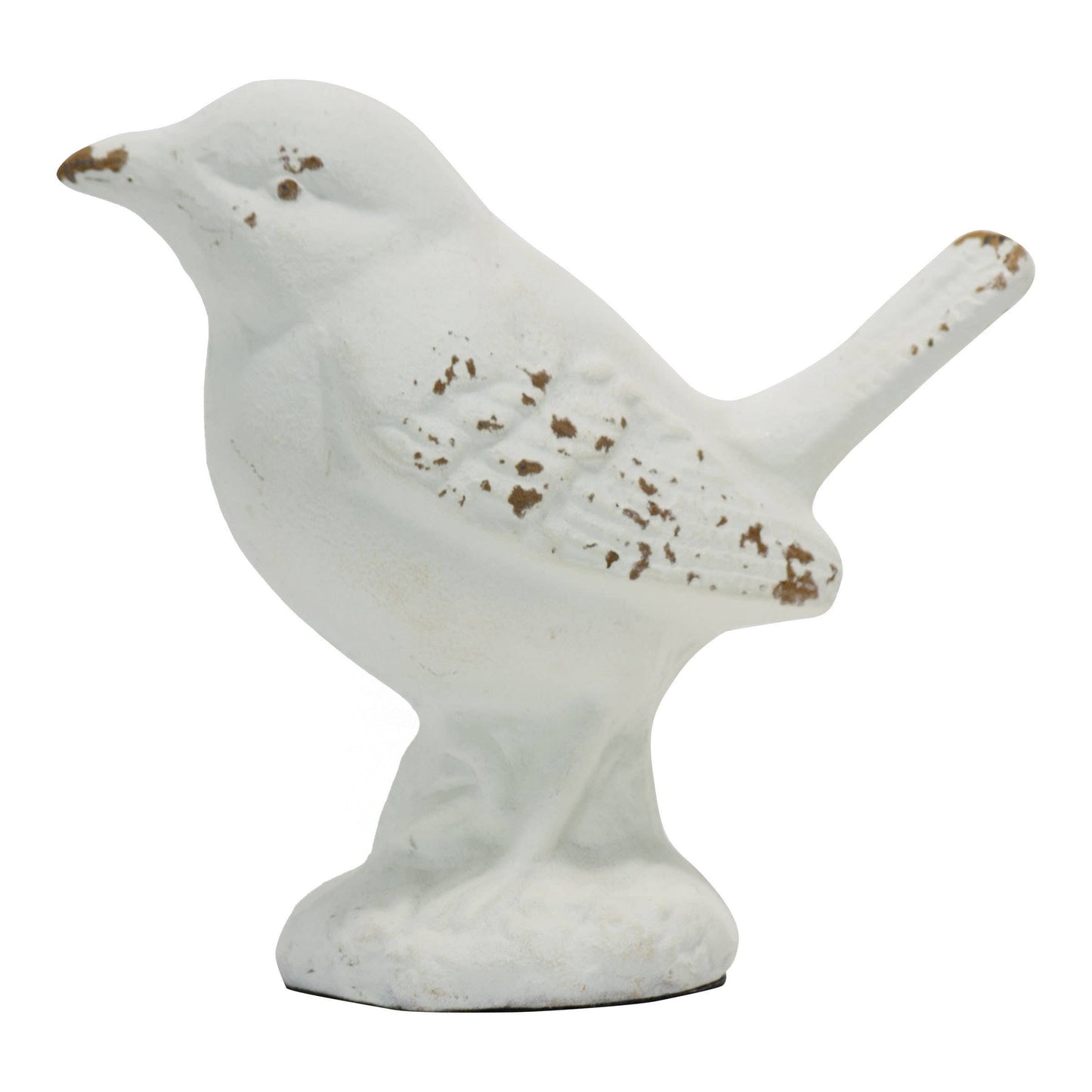 Flora White Vintage Antique Metal Bird Figurine