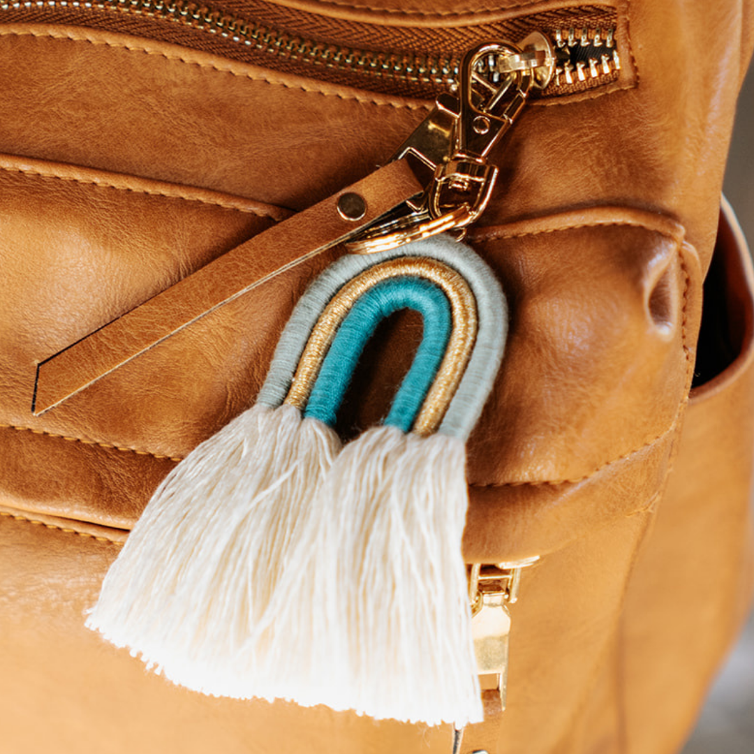 Ozzie Rainbow Tassel Keychain Backpack Accessory