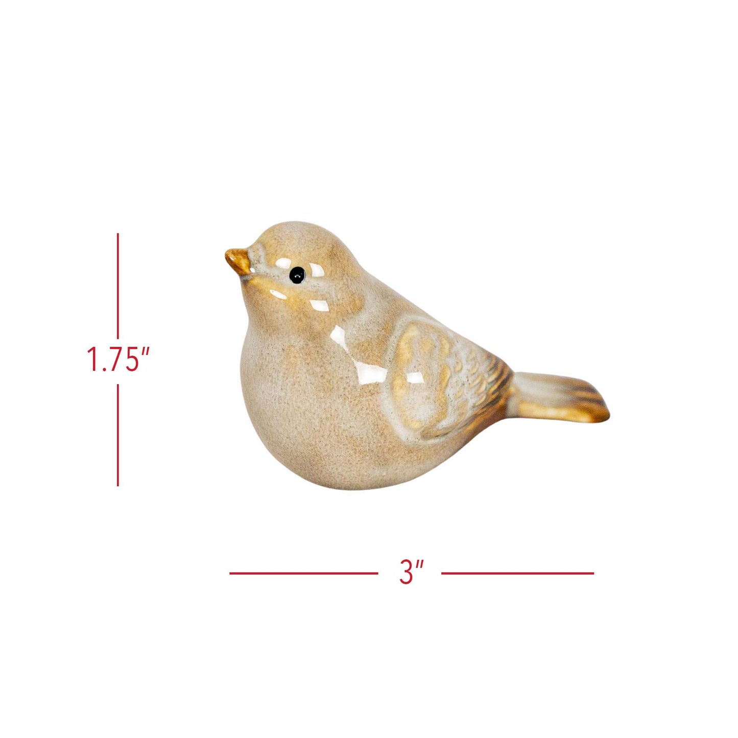 Nalin Set 4 Garden Ceramic Bird Accents White