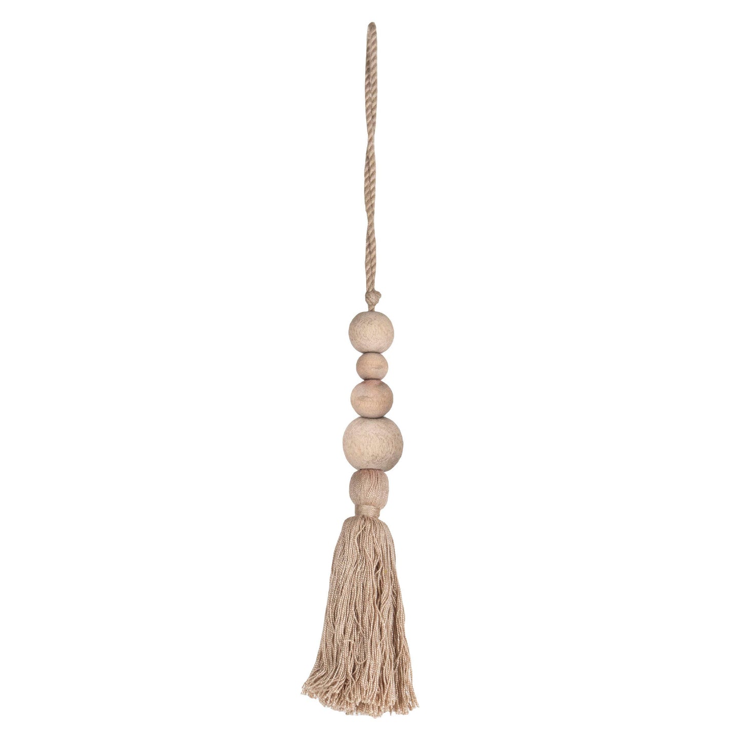 Hazel Natural Wood & Cotton Hanging Accent India Handicrafts