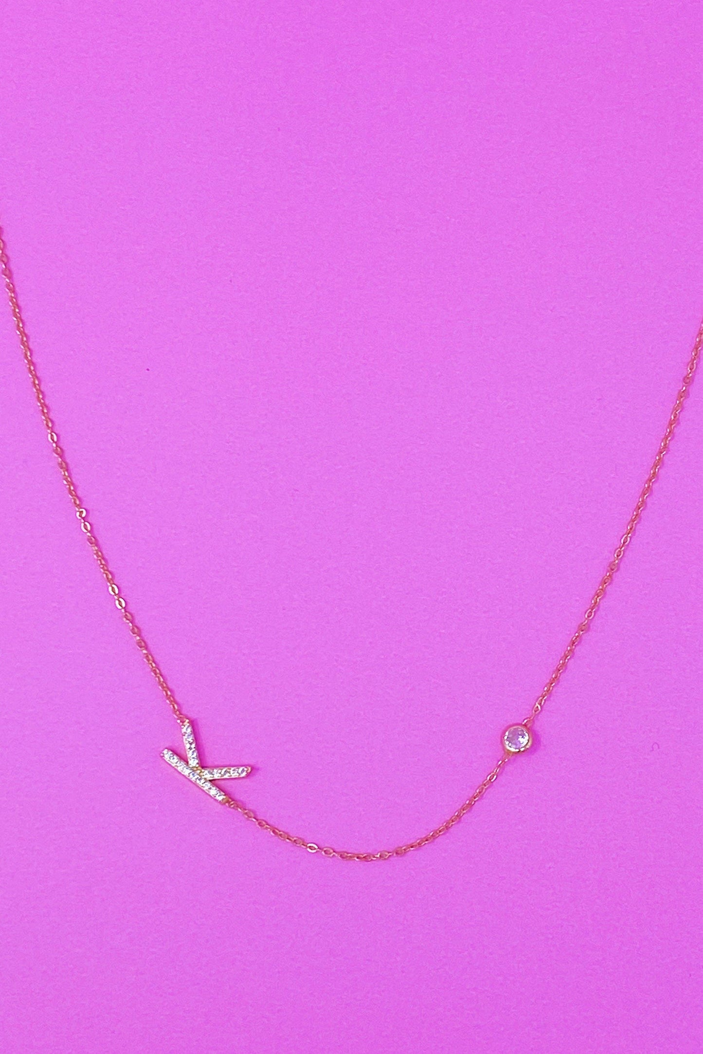 Finest Shine Initial Sterling Silver Necklace