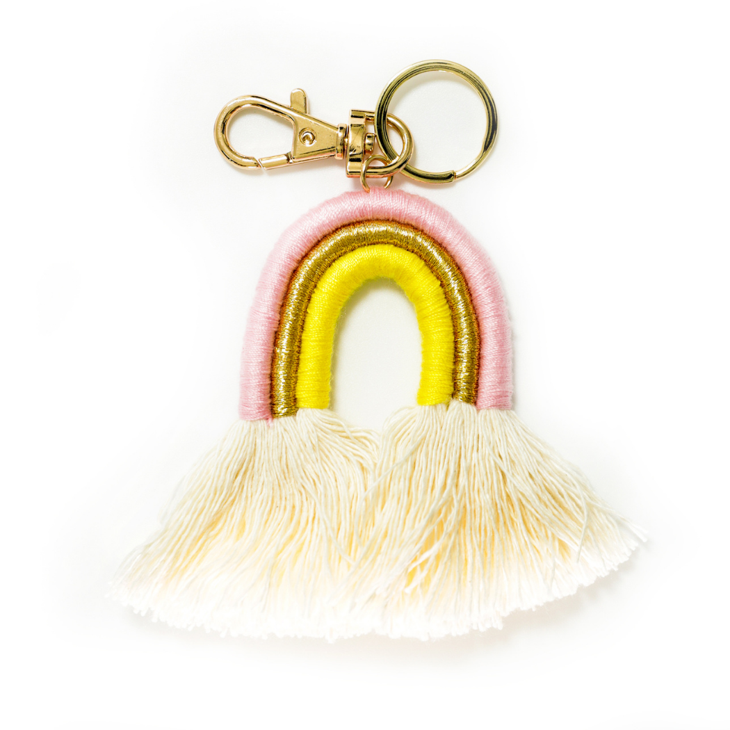 Ozzie Rainbow Tassel Keychain Backpack Accessory