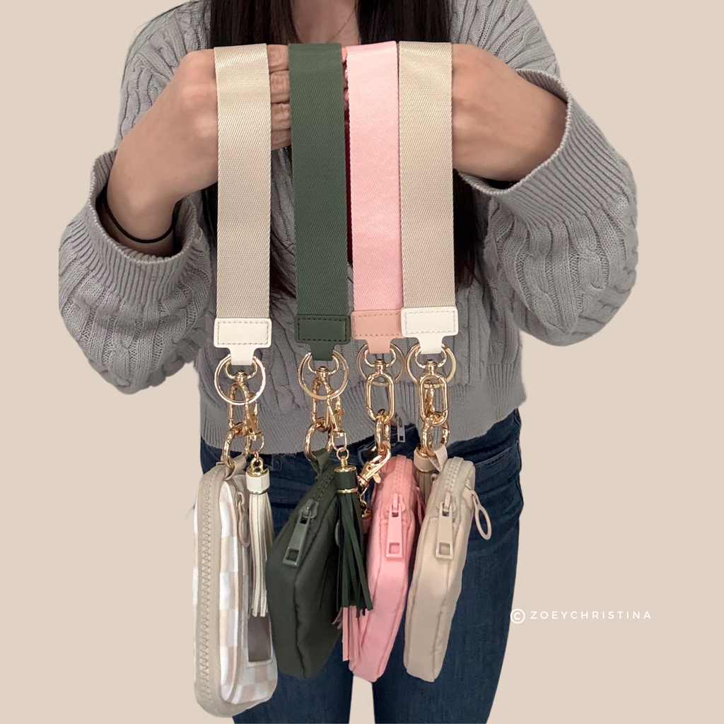 Tassel Zipper Wristlet Wallet with Clear ID Slot – 4 Colors