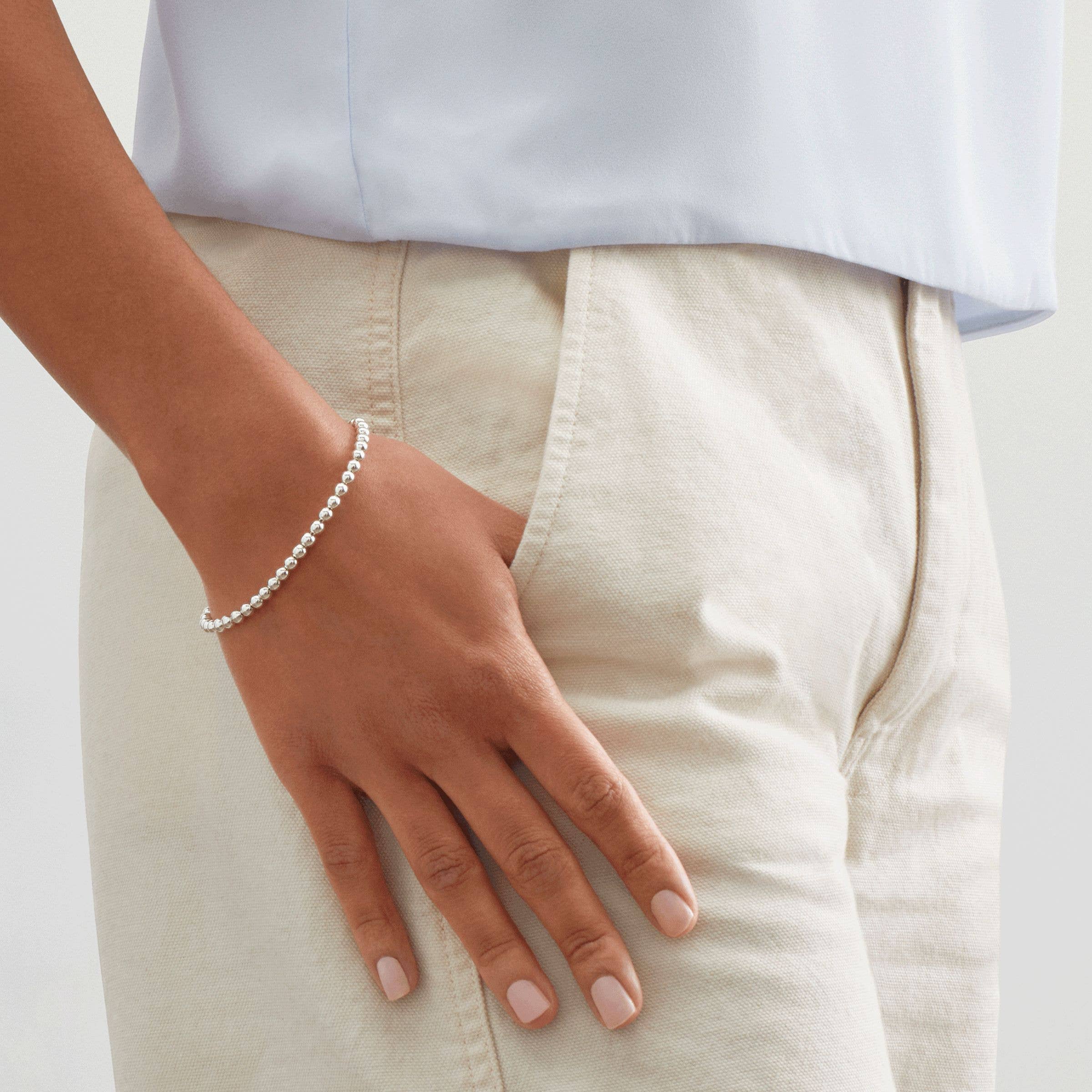 Silpada 'Beaded Features' Bracelet in Sterling Silver