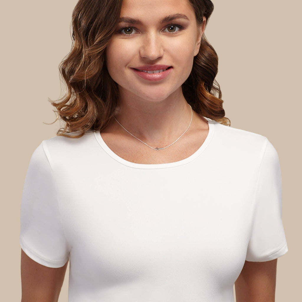 Silpada 'Simplex Cross' Horizontal Cross Necklace in Sterling Silver & Gold