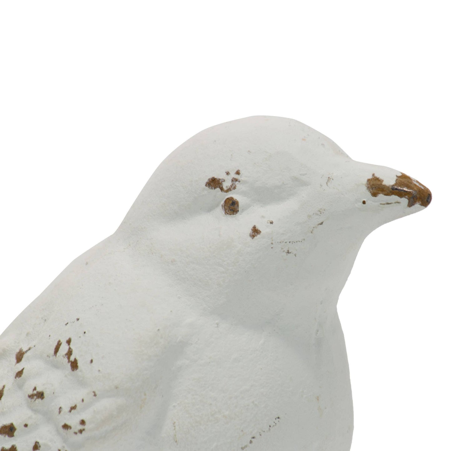 Flora White Vintage Antique Metal Bird Figurine