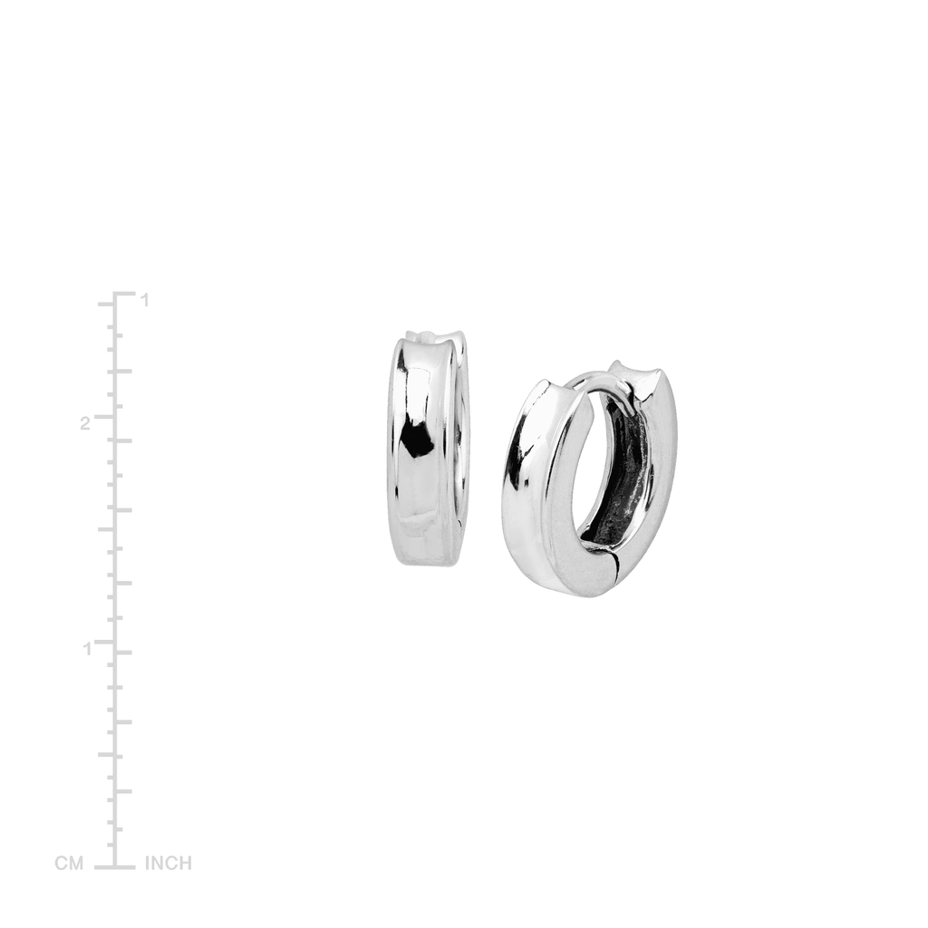Silpada 'Soleil Concave' Huggie Hoop Earrings in  Silver