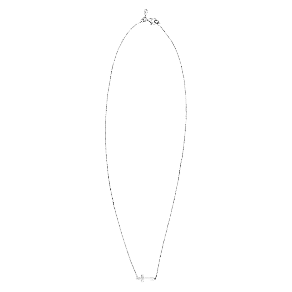 Silpada 'Simplex Cross' Horizontal Cross Necklace in Sterling Silver & Gold