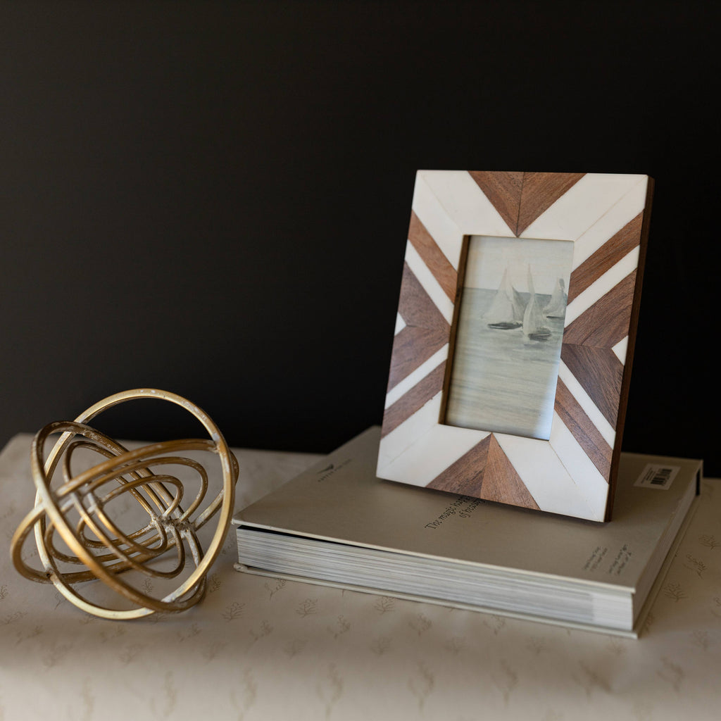 4x6 Clement Wood And Resin Photo Frame White