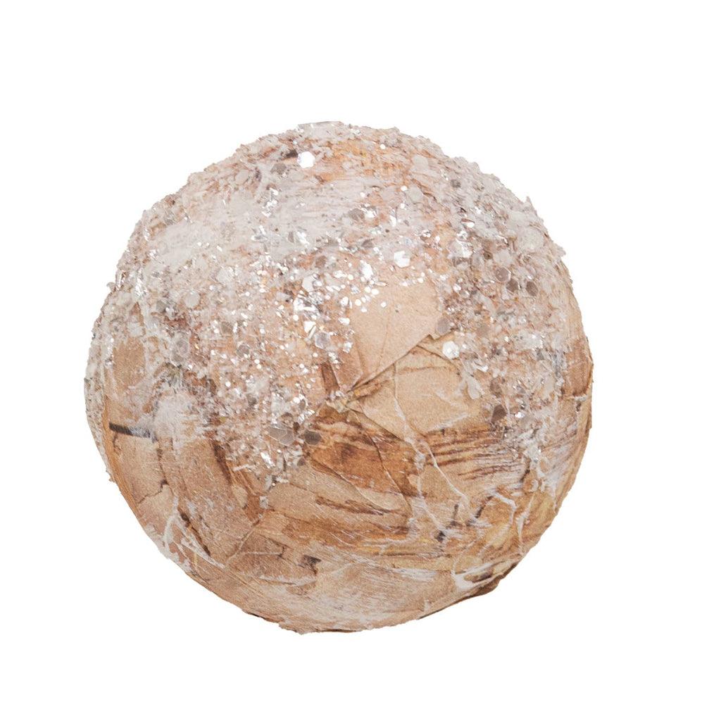Sparkle Birch Ball Ornament - 3"