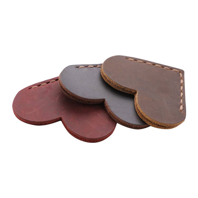 Leather Heart Bookmark, Reader Gift, Book accessories