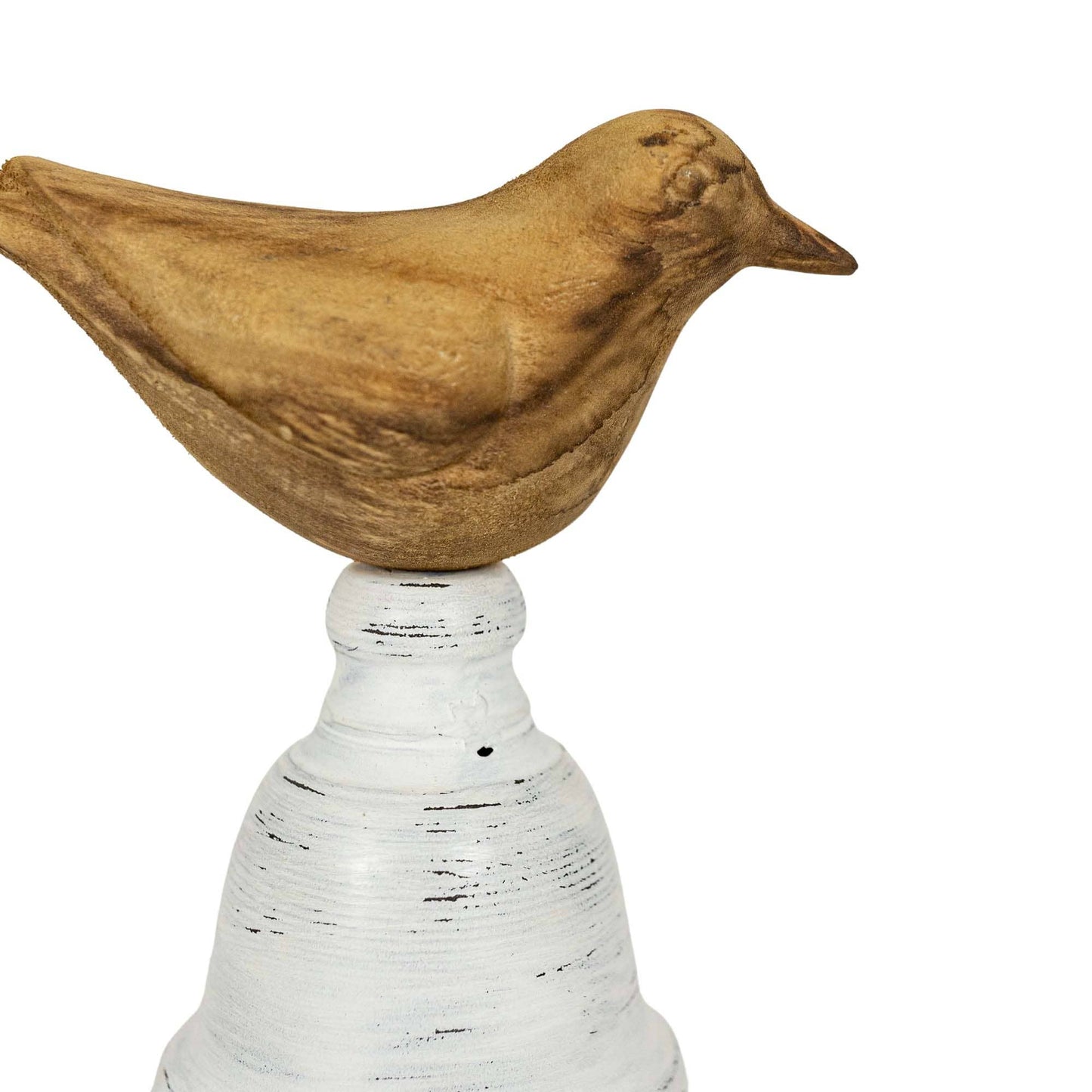 Mel Carved Bird on Perch Decorative Accent Wood & Metal