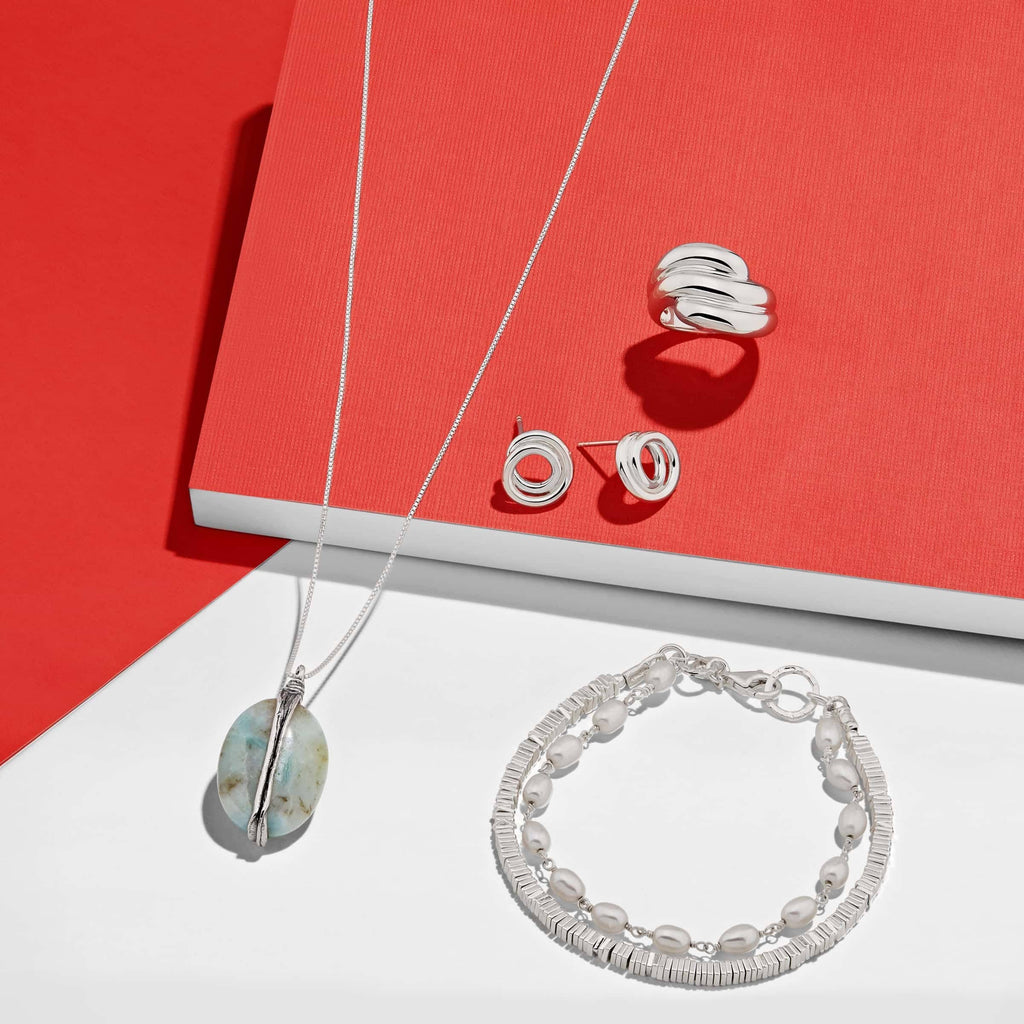 Silpada 'Karma Swirl' Stud Earrings in Sterling Si