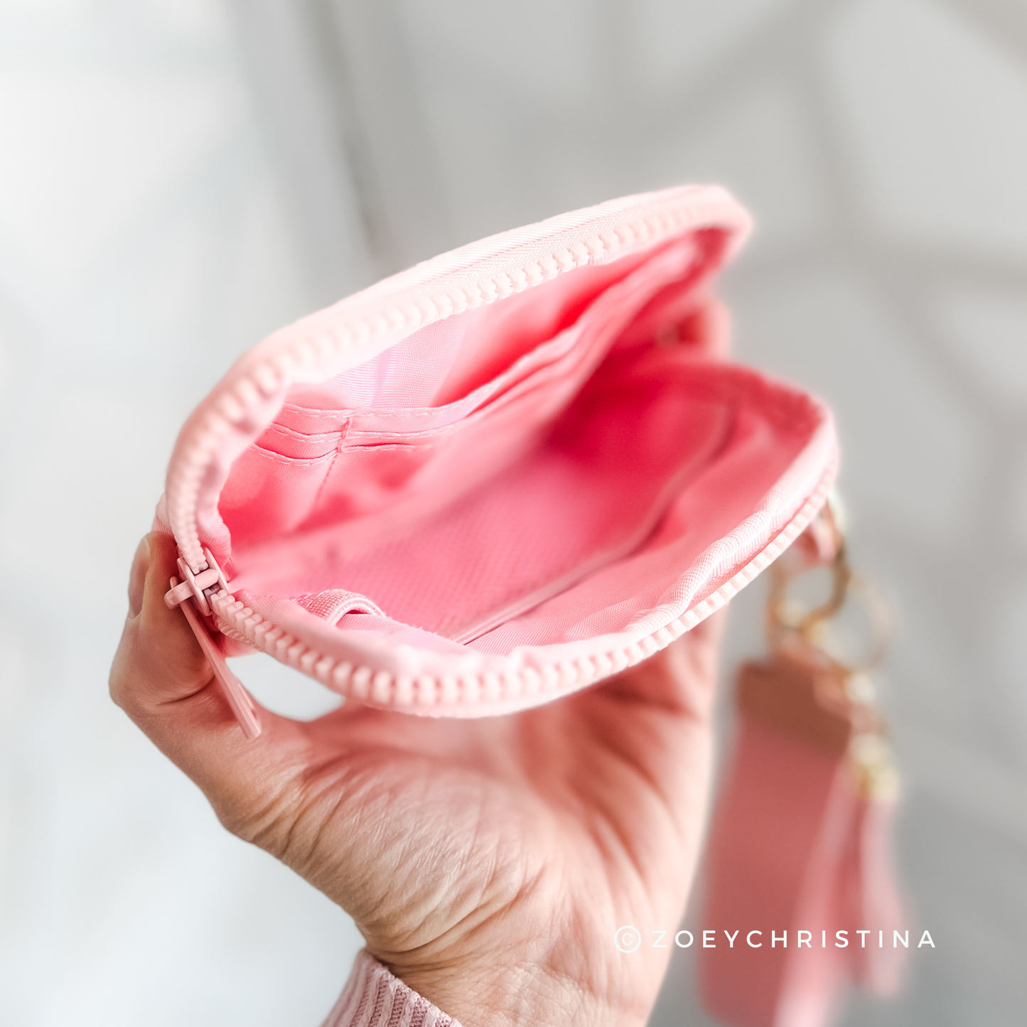 Tassel Zipper Wristlet Wallet with Clear ID Slot – 4 Colors