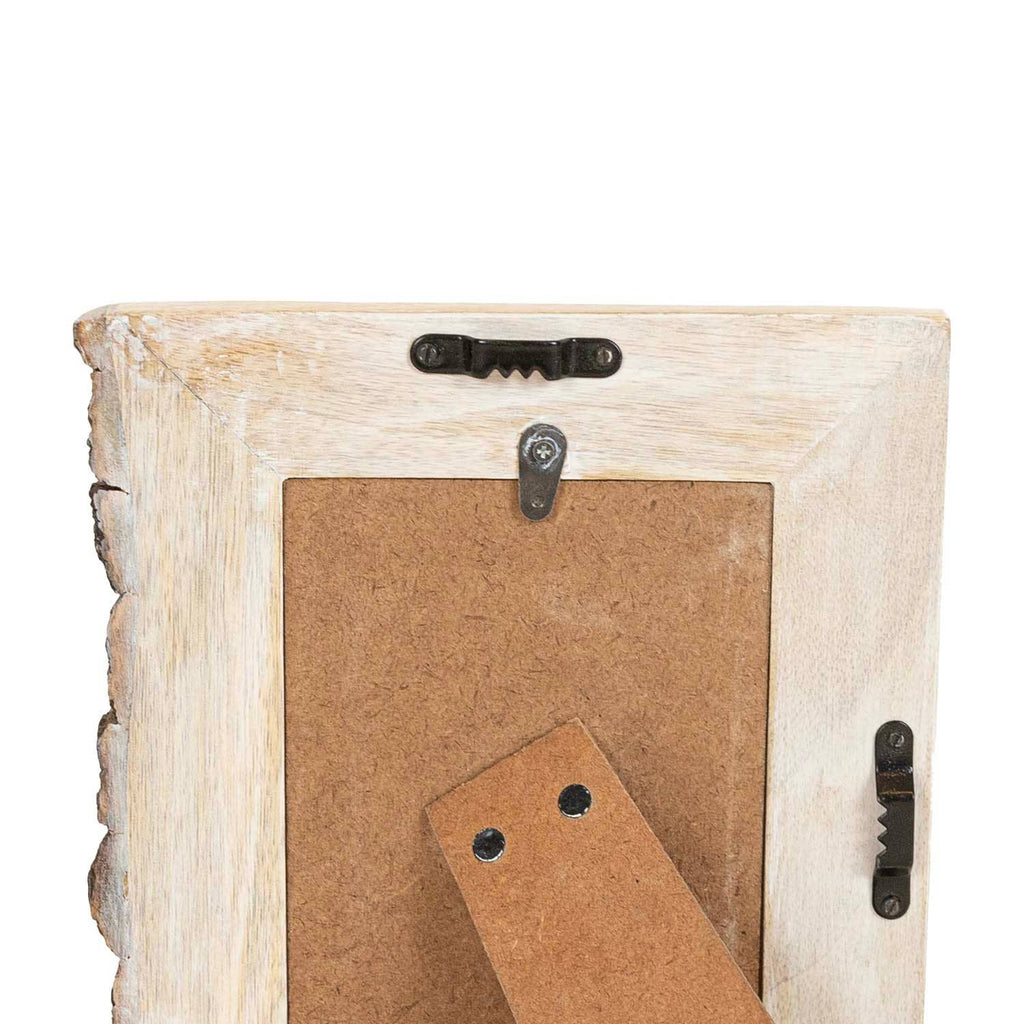 Ashton 4x6 Photo Live Edge Side Picture Frame Whitewash Wood