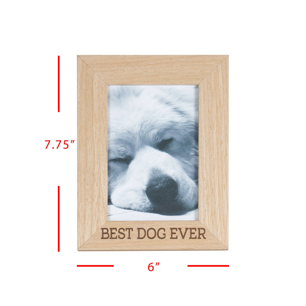 4x6 Photo "Best Dog Ever" Wood Picture Frame Dog Decor