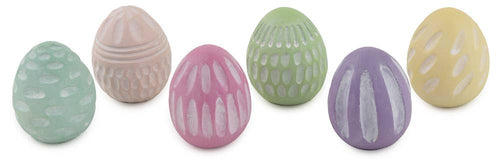 Collection Of Carved Set Of 6 Eggs Easter Accent