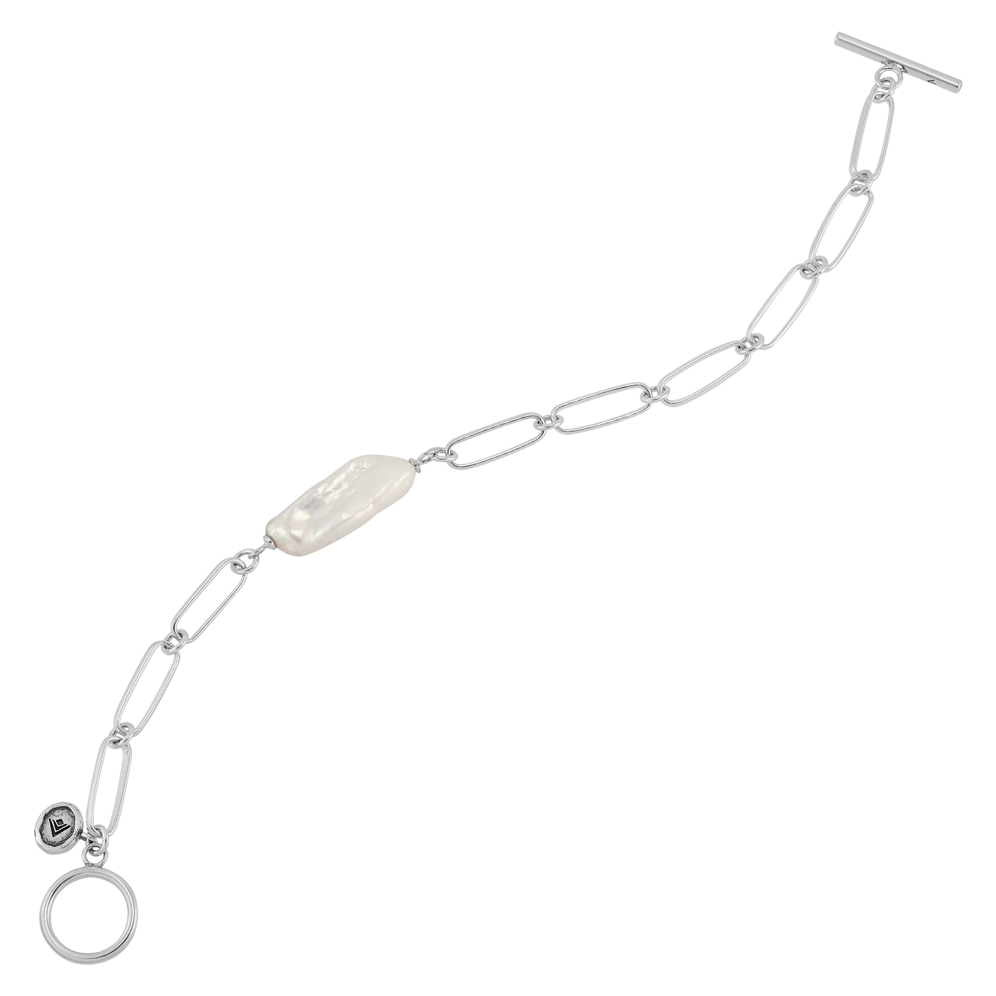 Silpada 'Daily Glory' Silver Freshwater Pearl Link Bracelet
