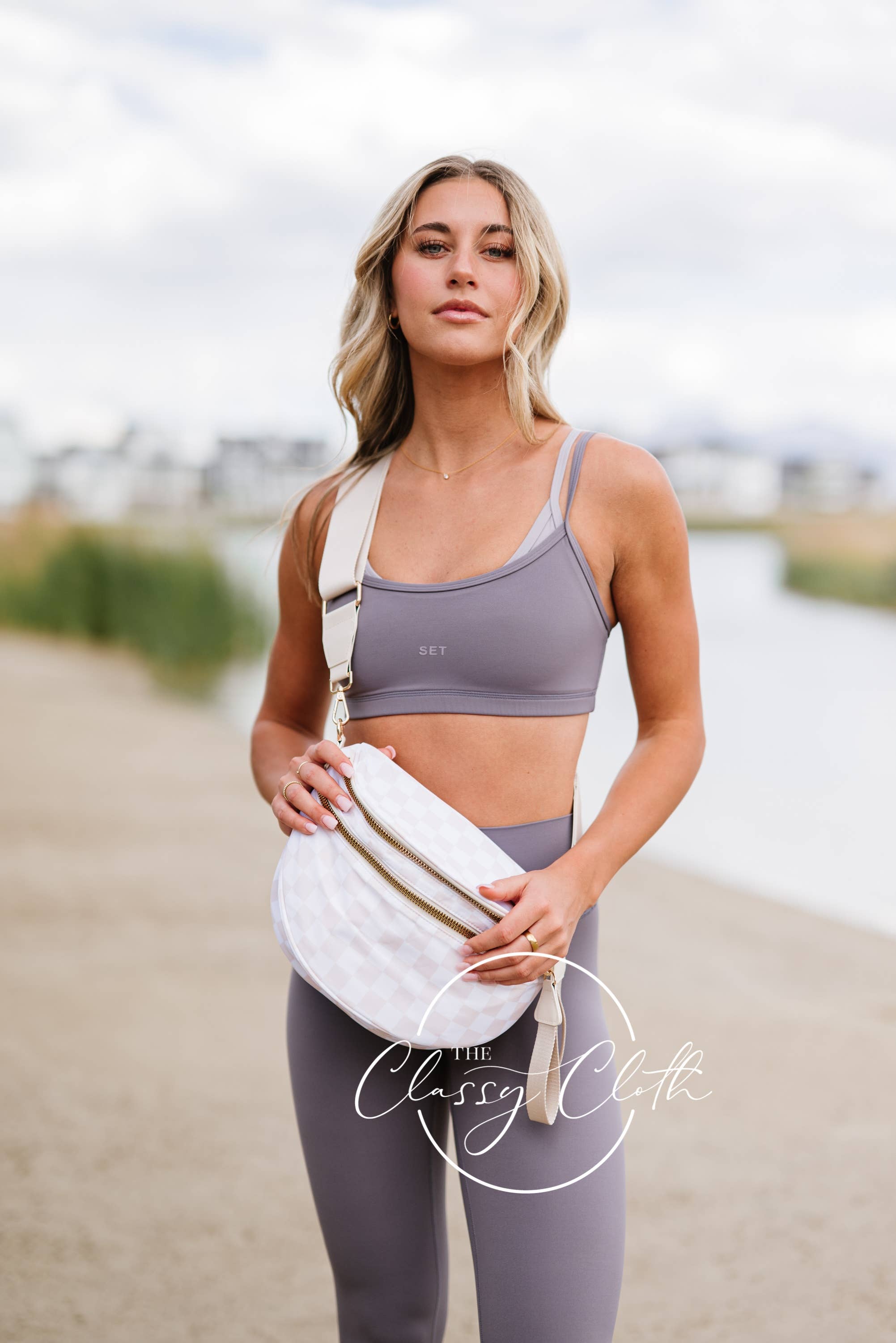 Farah Fanny Bum Bag - Beige Checkered RTS