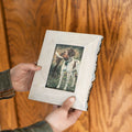 Ashton 4x6 Photo Live Edge Side Picture Frame Whitewash Wood
