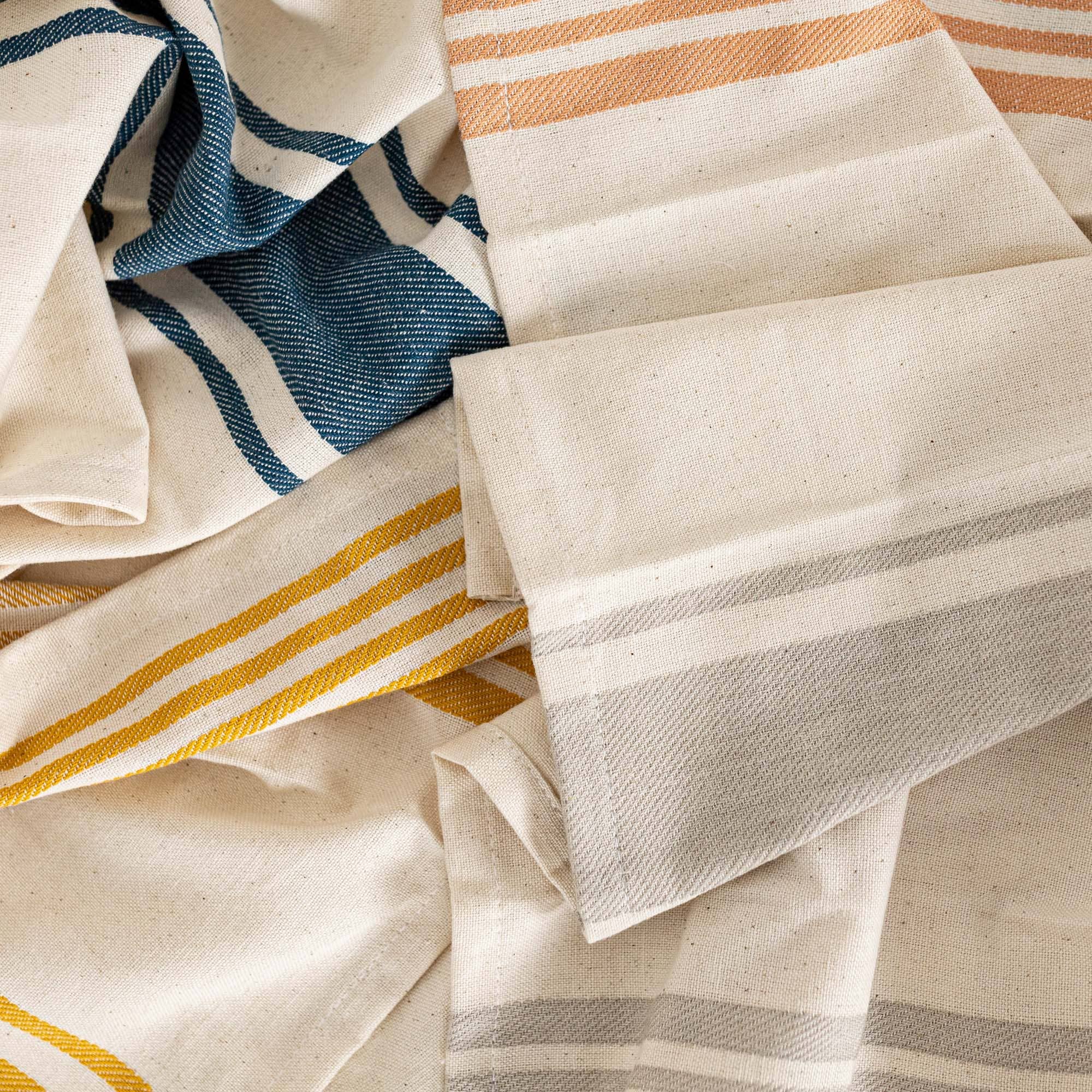 Colin Set 4 Striped Kitchen Towels Cotton