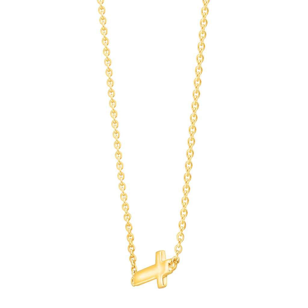 Silpada 'Simplex Cross' Horizontal Cross Necklace in Sterling Silver & Gold