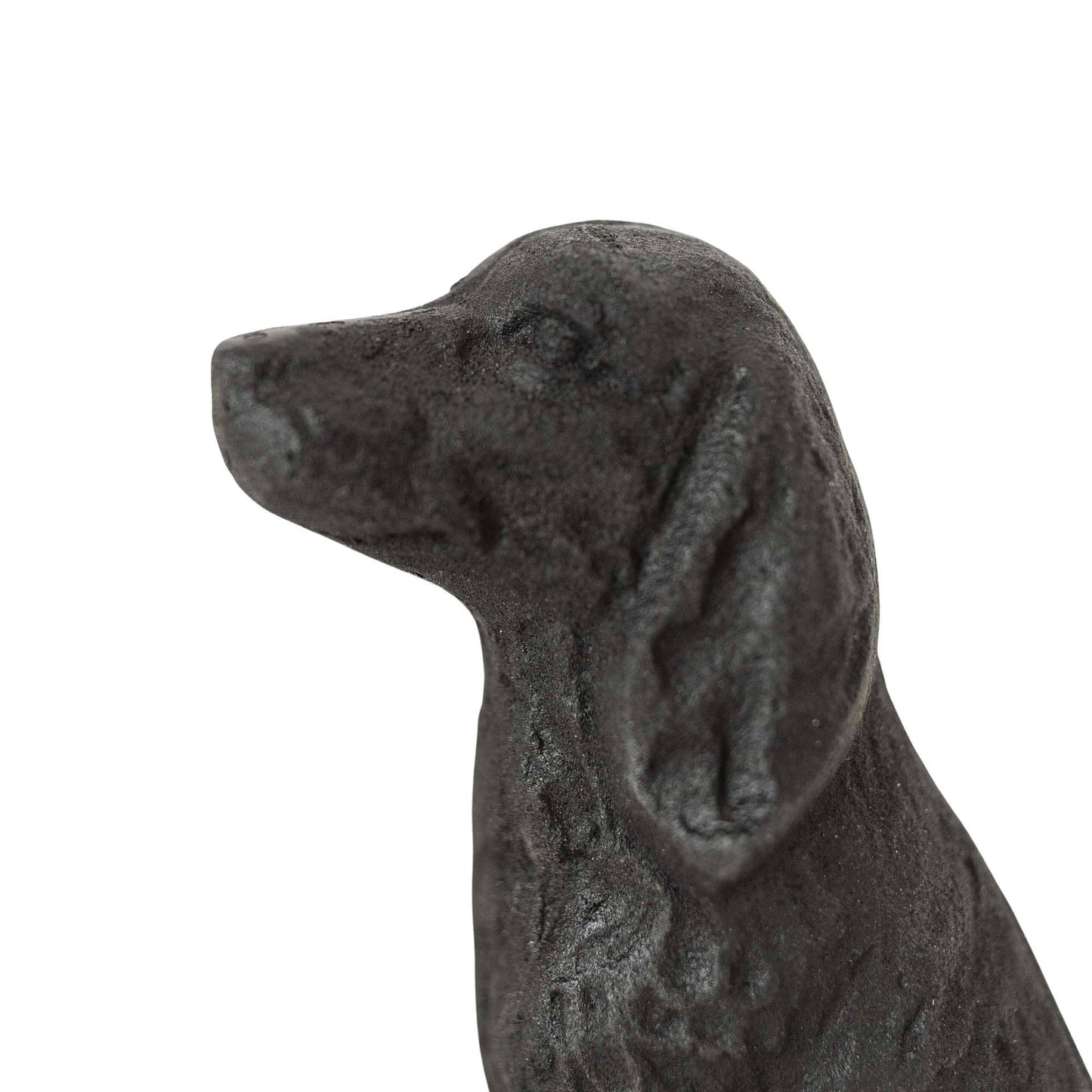 Sitting Dog Decorative Accent Black Cast Iron