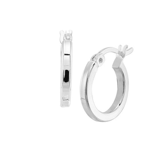 Silpada 'Squared Off' Hoop Earrings in Sterling Si