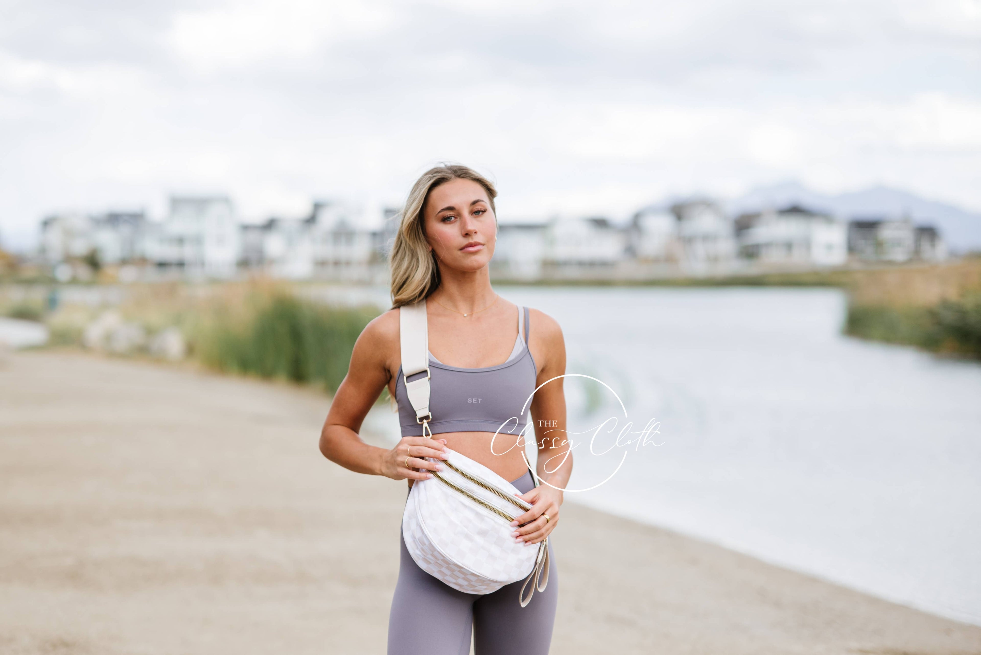 Farah Fanny Bum Bag - Beige Checkered RTS