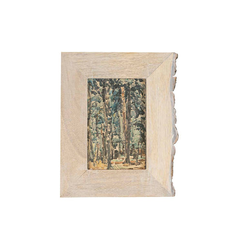 Ashton 4x6 Photo Live Edge Side Picture Frame Whitewash Wood
