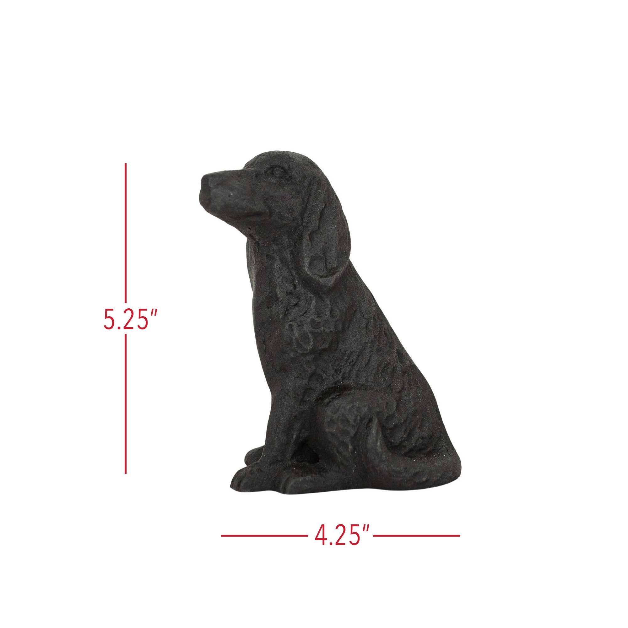 Sitting Dog Decorative Accent Black Cast Iron
