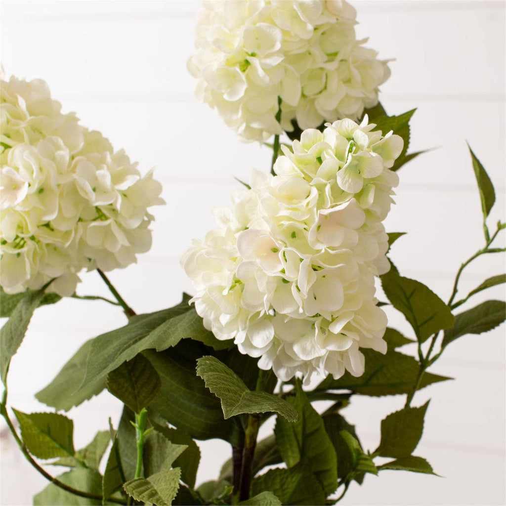 White Hydrangea Pot